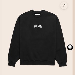 New Tinx Rich Mom L Espresso Martini Black Crewneck Sweatshirt